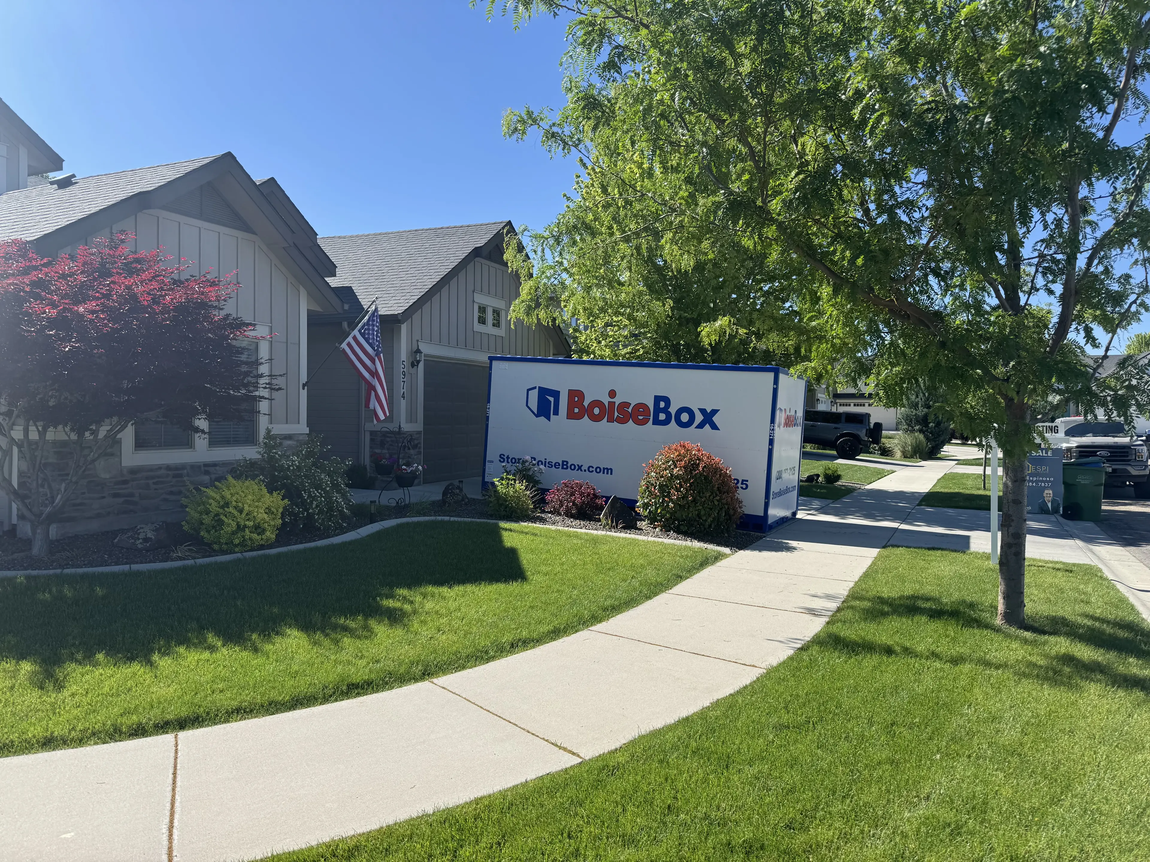BoiseBox portable storage container delivered at a home
